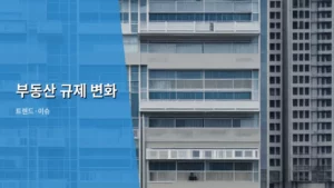 부동산 규제 변화의 흐름 읽기: 현명한 투자 전략 탐구