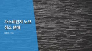 가스레인지 노브 청소 분해, 속 시원하게 끝내는 A to Z 가이드