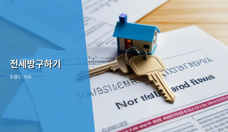 전세방구하기 위해 꼭 알아야 할 안전 수칙과 체크리스트